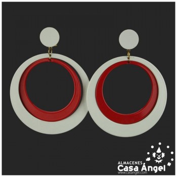PENDIENTES FLAMENCOS DE AROS BICOLOR