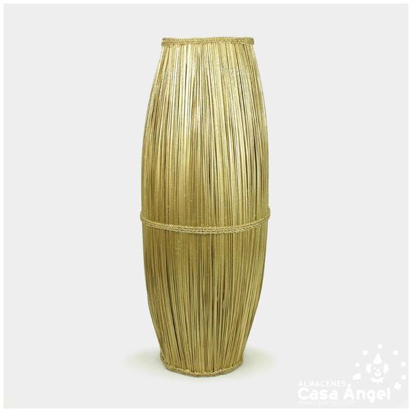 JARRÓN DEOVAL MADERA GLITTER ORO 78cm