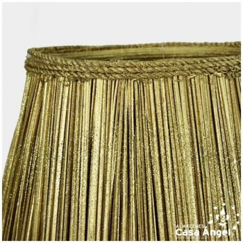 JARRÓN DEOVAL MADERA GLITTER ORO 78cm