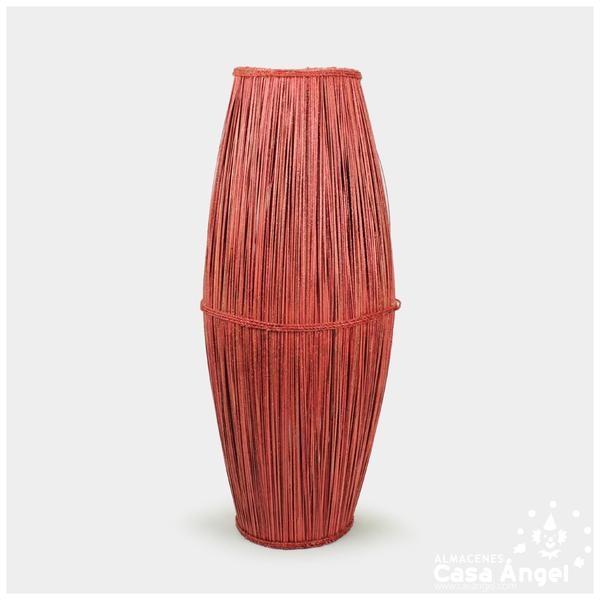 JARRÓN DEOVAL MADERA GLITTER ROJO 78cm