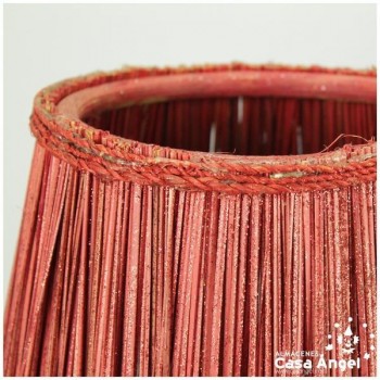 JARRÓN DEOVAL MADERA GLITTER ROJO 78cm