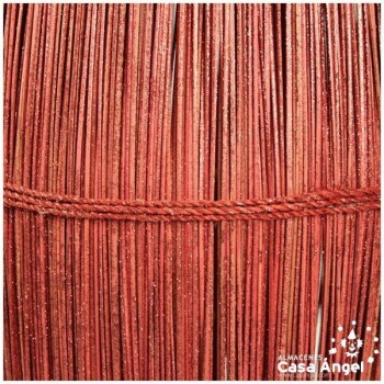 JARRÓN DEOVAL MADERA GLITTER ROJO 78cm