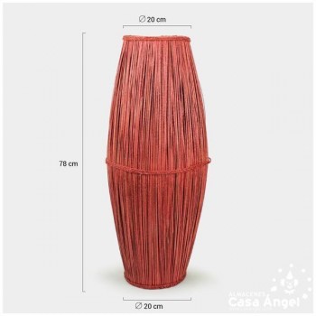 JARRÓN DEOVAL MADERA GLITTER ROJO 78cm