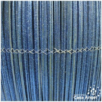JARRÓN DEOVAL MADERA GLITTER AZUL 78cm