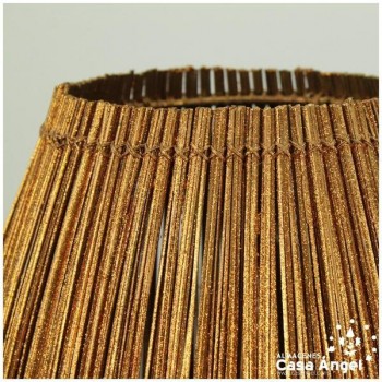 JARRÓN DEOVAL MADERA GLITTER COBRE 78cm