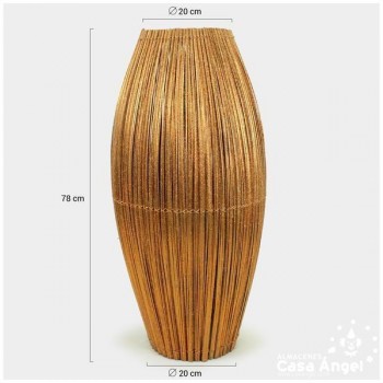 JARRÓN DEOVAL MADERA GLITTER COBRE 78cm