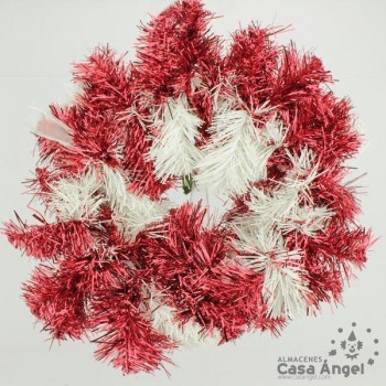 CORONA ROJA DECORACIÓN NAVIDAD 35cm