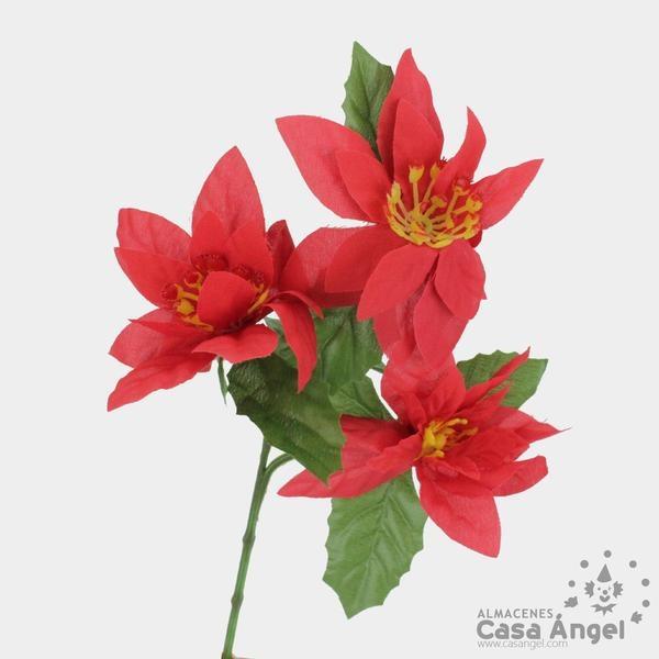 FLOR DE PASCUA ARTIFICIAL MANOJO PEQUEÑO 42cm