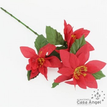 FLOR DE PASCUA ARTIFICIAL MANOJO PEQUEÑO 42cm