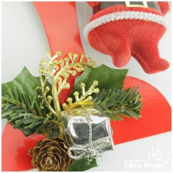 COLGANTE CABEZA PAPÁ NOEL 18cm