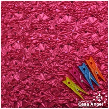 LYCRA FUCSIA ARRUGADA CON LENTEJUELAS BORDADAS SERIE APOLO 130cm