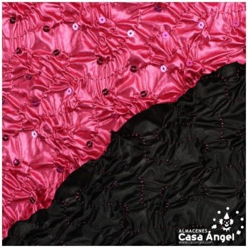 LYCRA FUCSIA ARRUGADA CON LENTEJUELAS BORDADAS SERIE APOLO 130cm