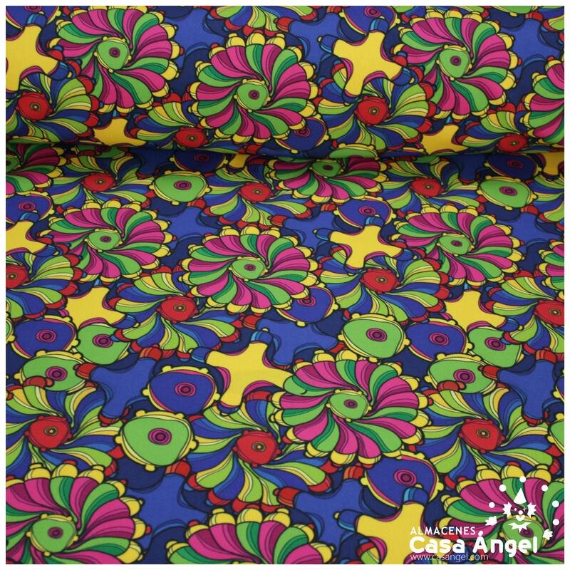 TEJIDO BIOELÁSTICO ESTAMPADO ASPAS 160cm