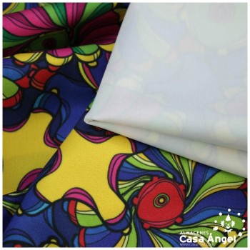 TEJIDO BIOELÁSTICO ESTAMPADO ASPAS 160cm
