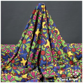 TEJIDO BIOELÁSTICO ESTAMPADO ASPAS 160cm