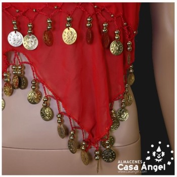 TOP SUJETADOR DE BAILE ÁRABE CON MONEDAS