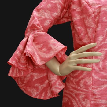 TRAJE DE FLAMENCA SEÑORA FUCSIA ESTAMPADO