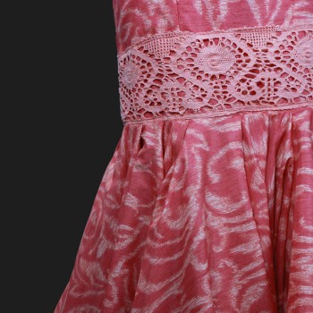 TRAJE DE FLAMENCA SEÑORA FUCSIA ESTAMPADO