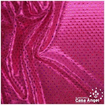 LYCRA FUCSIA LENTEJUELAS Y MICROPUNTOS SERIE BONNY 150cm