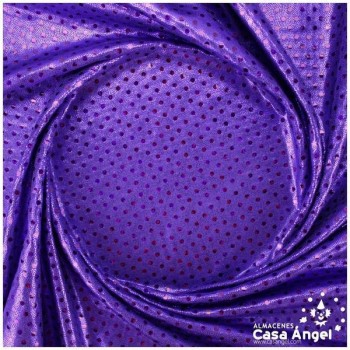 LYCRA MORADA LENTEJUELAS Y MICROPUNTOS SERIE BONNY 150cm