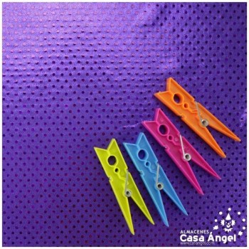 LYCRA MORADA LENTEJUELAS Y MICROPUNTOS SERIE BONNY 150cm