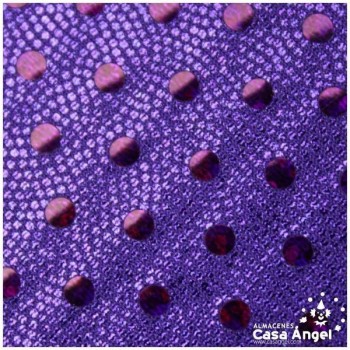 LYCRA MORADA LENTEJUELAS Y MICROPUNTOS SERIE BONNY 150cm