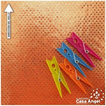 LYCRA NARANJA LENTEJUELAS Y MICROPUNTOS SERIE BONNY 150cm