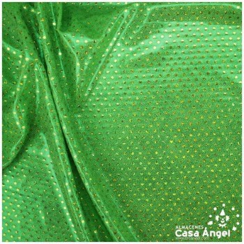 LYCRA VERDE PISTACHO LENTEJUELAS Y MICROPUNTOS SERIE BONNY 150cm
