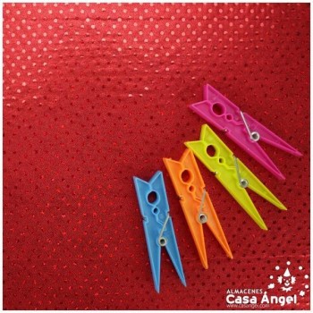 LYCRA ROJA LENTEJUELAS Y MICROPUNTOS SERIE BONNY 150cm