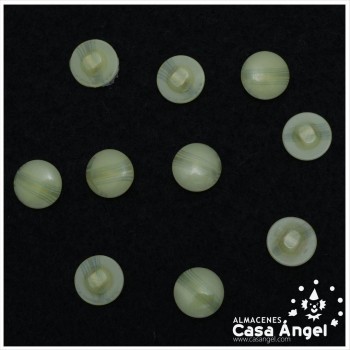 BOTÓN ACRÍLICO VÁSTAGO VETAS AMARILLO 11mm BOLSA 10uds