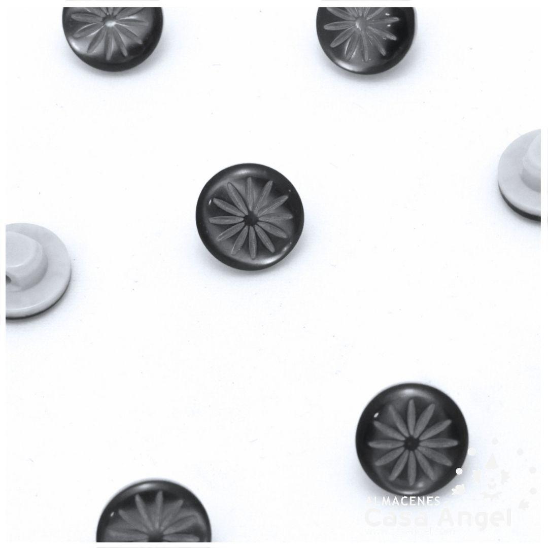 BOTÓN VÁSTAGO ACRÍLICO ESTRELLA NEGRO 10mm BOLSA 10uds