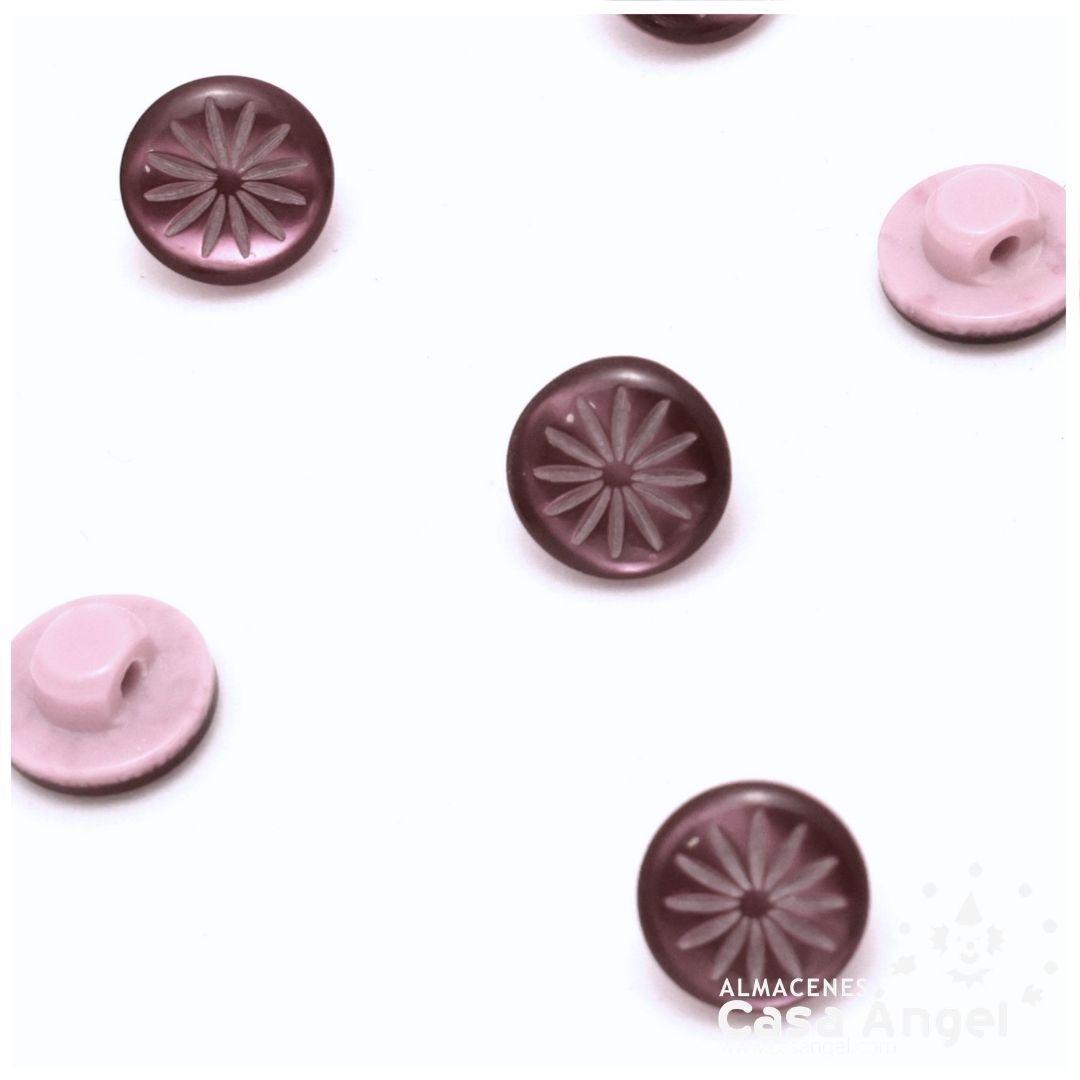 BOTÓN VÁSTAGO ACRÍLICO ESTRELLA VIOLETA 10mm BOLSA 10uds
