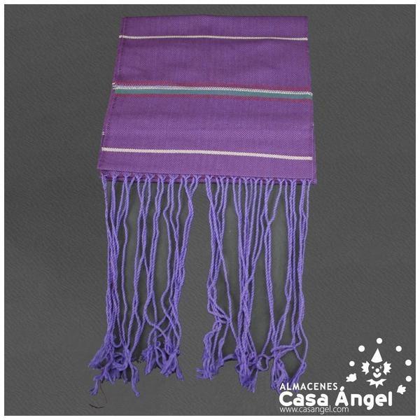 FAJA DE ALGODÓN MORADA CON RAYAS PARA COSTALERO ADULTO 300X28cm