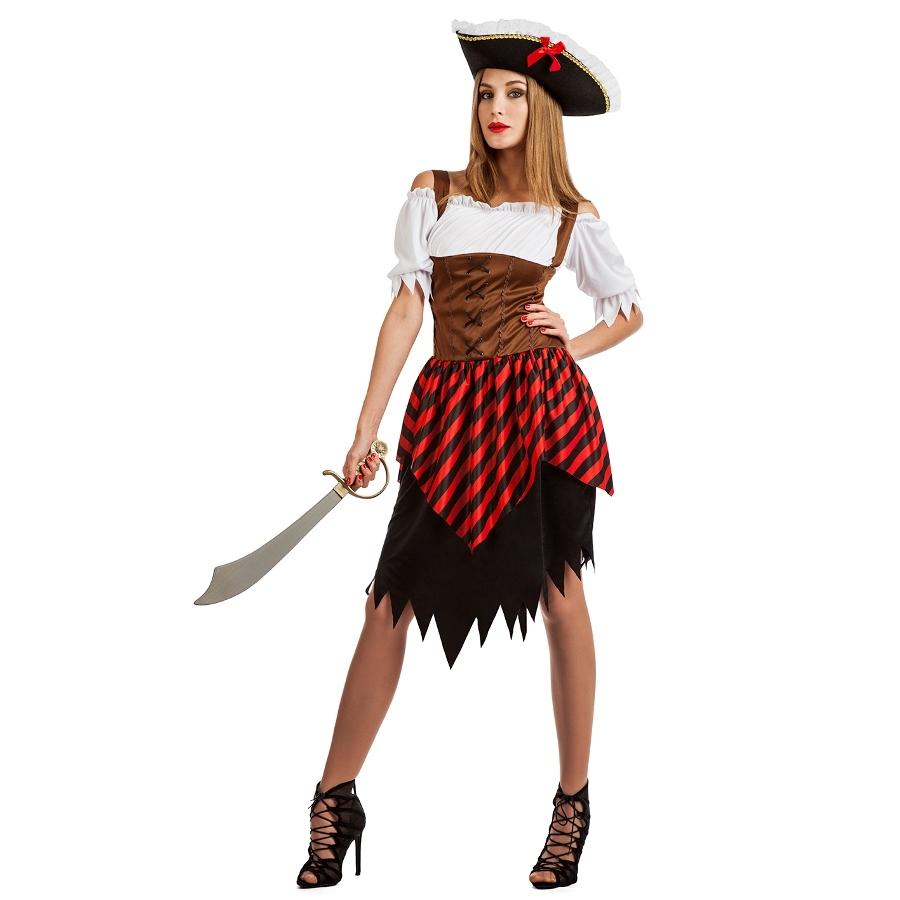 Disfraz de pirata bucanera elegante para mujer por 17,00 €