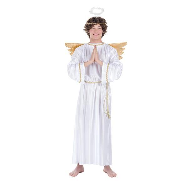 DISFRAZ DE ÁNGEL CON ALAS ADULTO