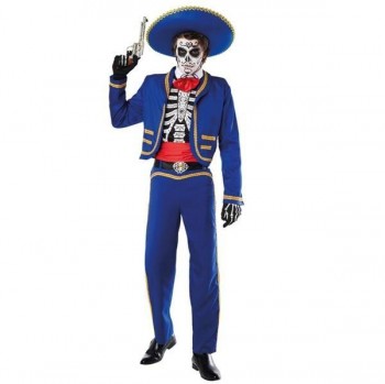 DISFRAZ MEXICANO CALAVERA AZUL NIÑO