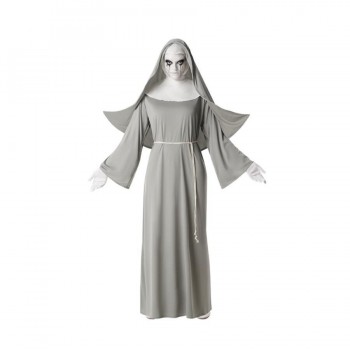 DISFRAZ DE MONJA COLOR PLATA PARA MUJER ADULTO