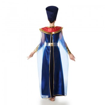 DISFRAZ DE REINA EGIPCIA COLOR AZUL MARINO TALLA  ADULTO
