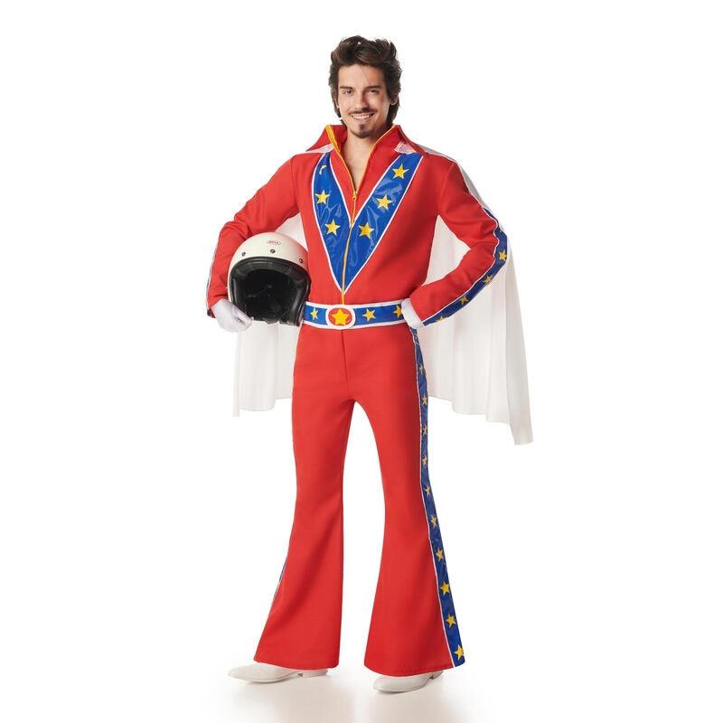 MONO DE HOMBRE BALA CIRCO RETRO CON ESTRELLAS Y CAPA