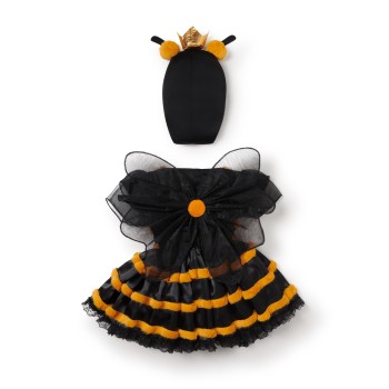 DISFRAZ DE ABEJA CON ALAS Y CAPUCHA PARA BEBÉ