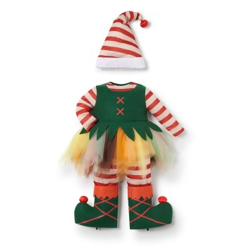 DISFRAZ DE ELFA NAVIDAD BEBÉ CON TUTÚ