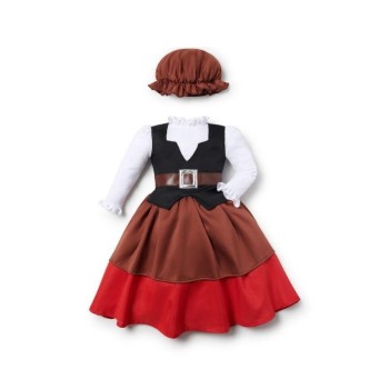 DISFRAZ BABY MEDIEVAL CON VESTIDO Y GORRO