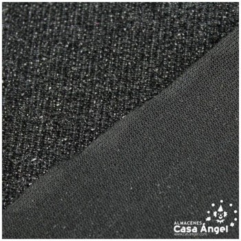 LAMÉ DE PUNTO NEGRO CON LÚREX SERIE CARIBE 150cm