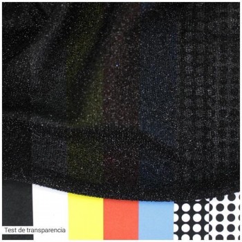 LAMÉ DE PUNTO NEGRO CON LÚREX SERIE CARIBE 150cm