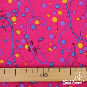 PUNTO ESTAMPADO GARABATOS SERIE CARTOON ANCHO 150cm