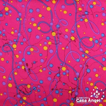 PUNTO ESTAMPADO GARABATOS SERIE CARTOON ANCHO 150cm