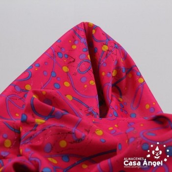 PUNTO ESTAMPADO GARABATOS SERIE CARTOON ANCHO 150cm