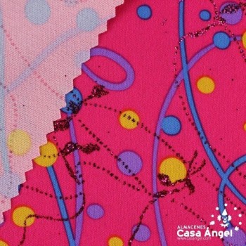 PUNTO ESTAMPADO GARABATOS SERIE CARTOON ANCHO 150cm