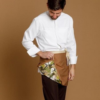 DELANTAL CORTO REVERSIBLE JENGIBRE BEIGE