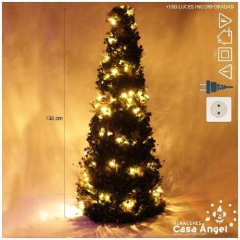 ÁRBOL DE NAVIDAD CÓNICO CON ILUMINACIÓN 130cm